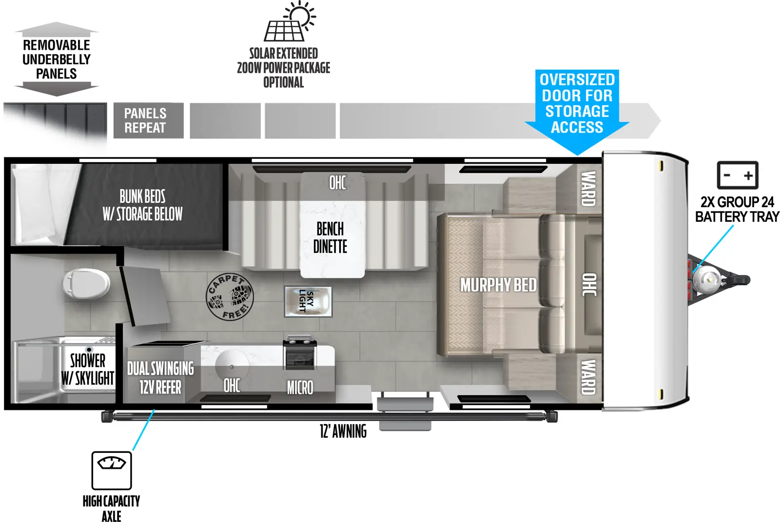 Wildwood Fsx 177BH Floorplan